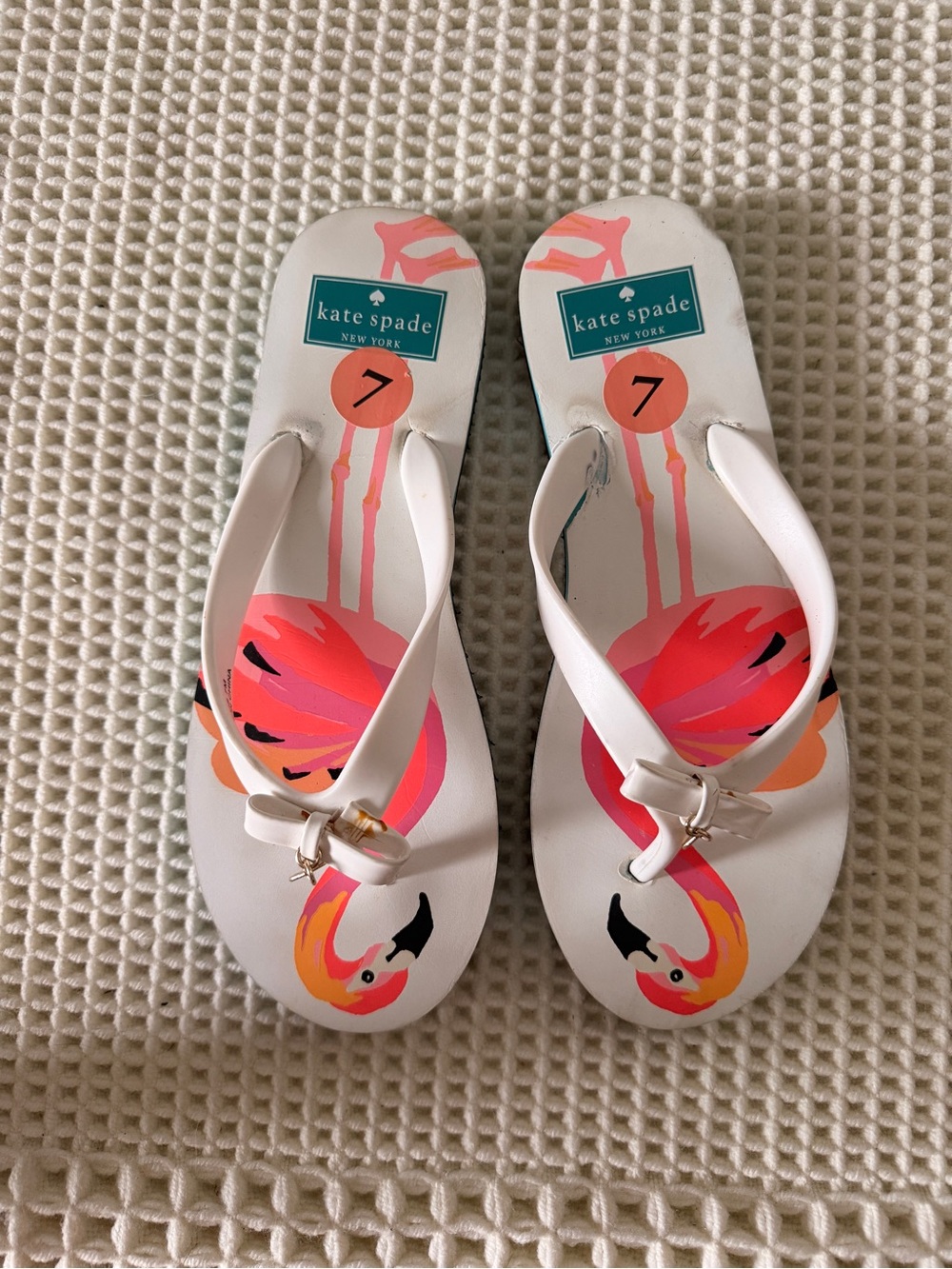 Kate Spade Flamingo Flip Flops